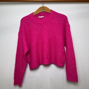 American Eagle Women's Hot pink Knit Sweater Drop shoulder Size Small Valentines